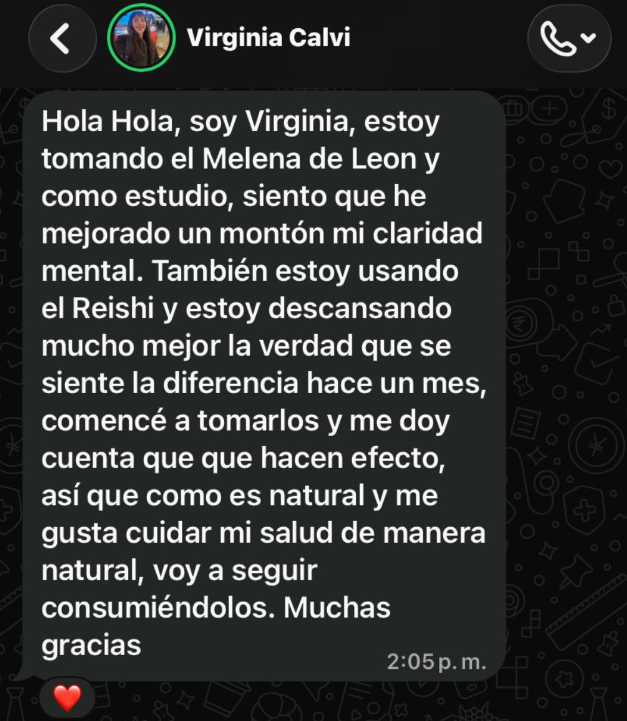 Testimonio de clienta de Eukaria Funghi